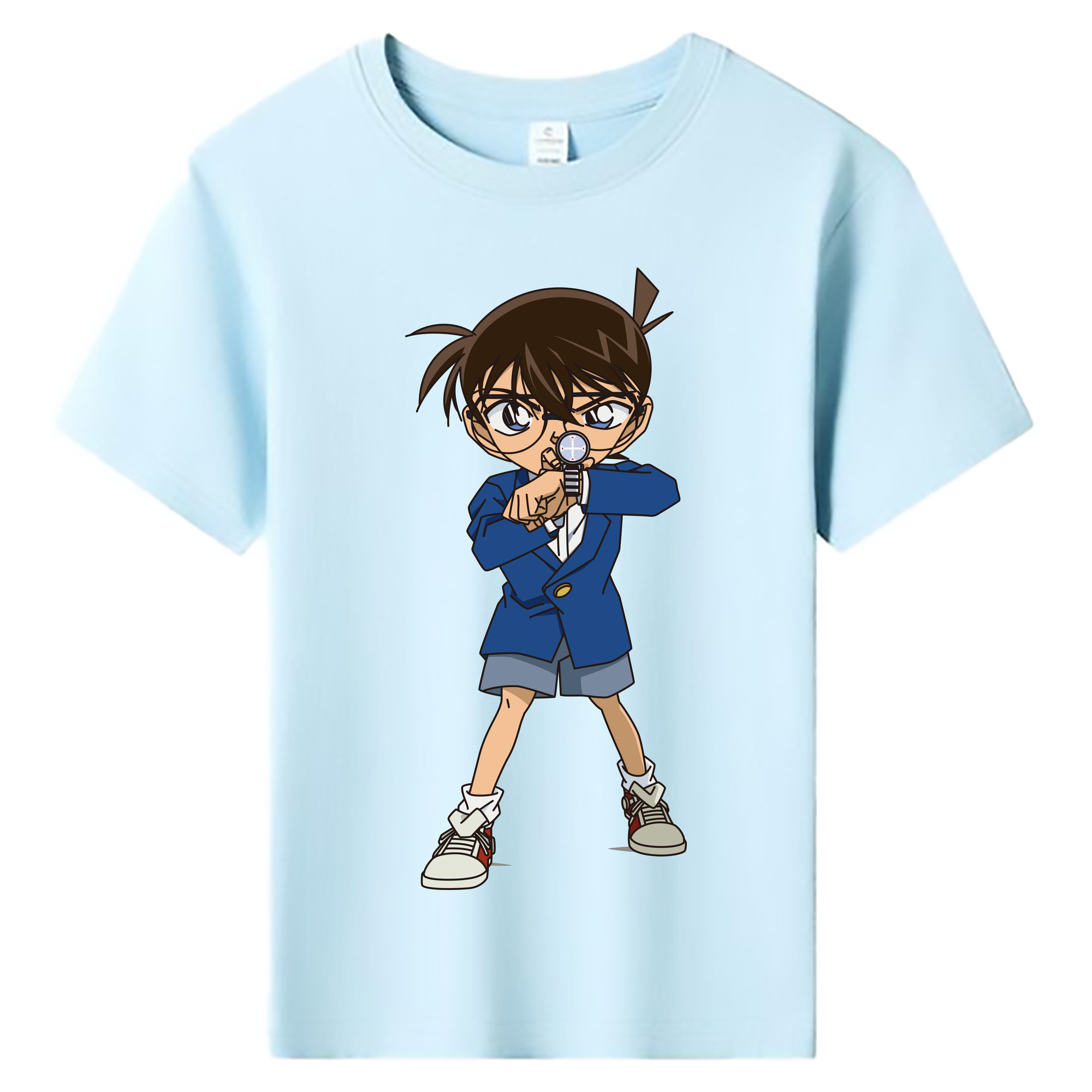 （画像用） 名探偵コナン 江戸川 コナン Detective Conan Conan Edogawa 綿100％キッズTシャツ（フロントプリント）